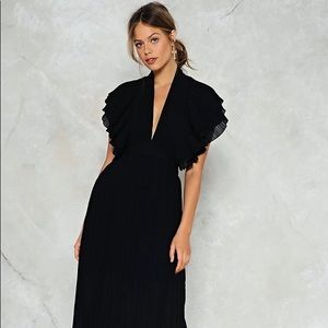 Black Dress with Open back.